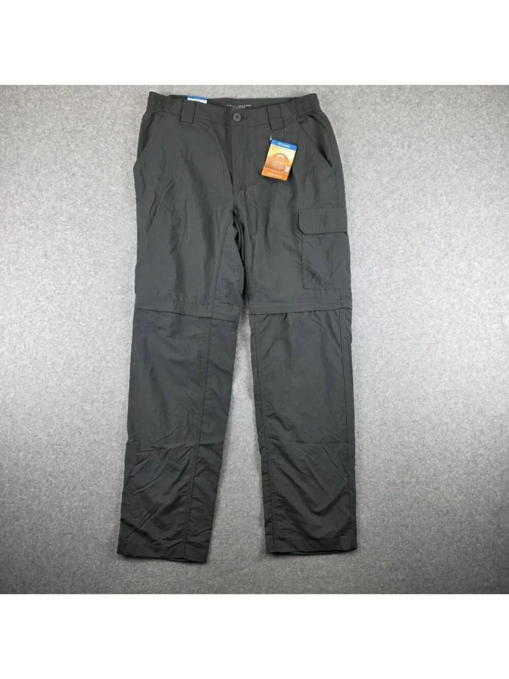Columbia Smith Creek Convertible Pants Mens 32x32 Gray Omni-Shade Hiking NWT